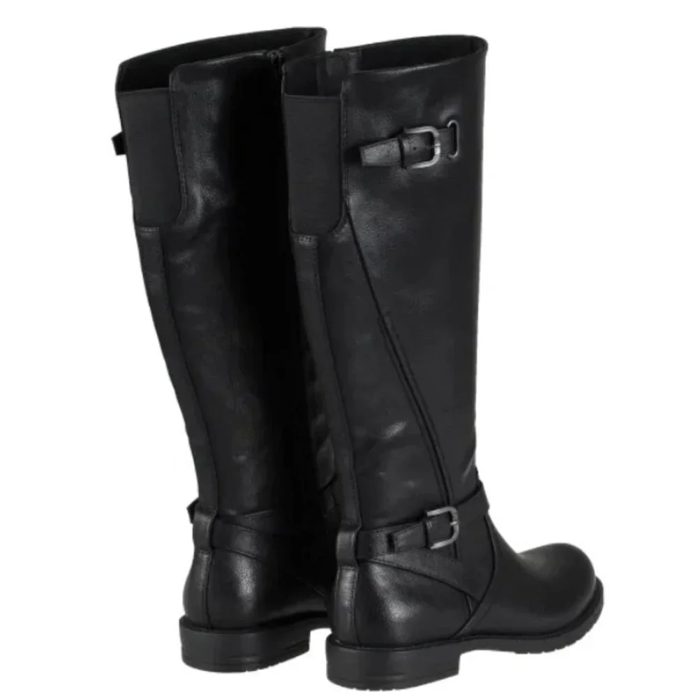 Baretraps 8.5 Boots Cassidy Women Faux Leather Tall Horse Riding Equestrian Shoe